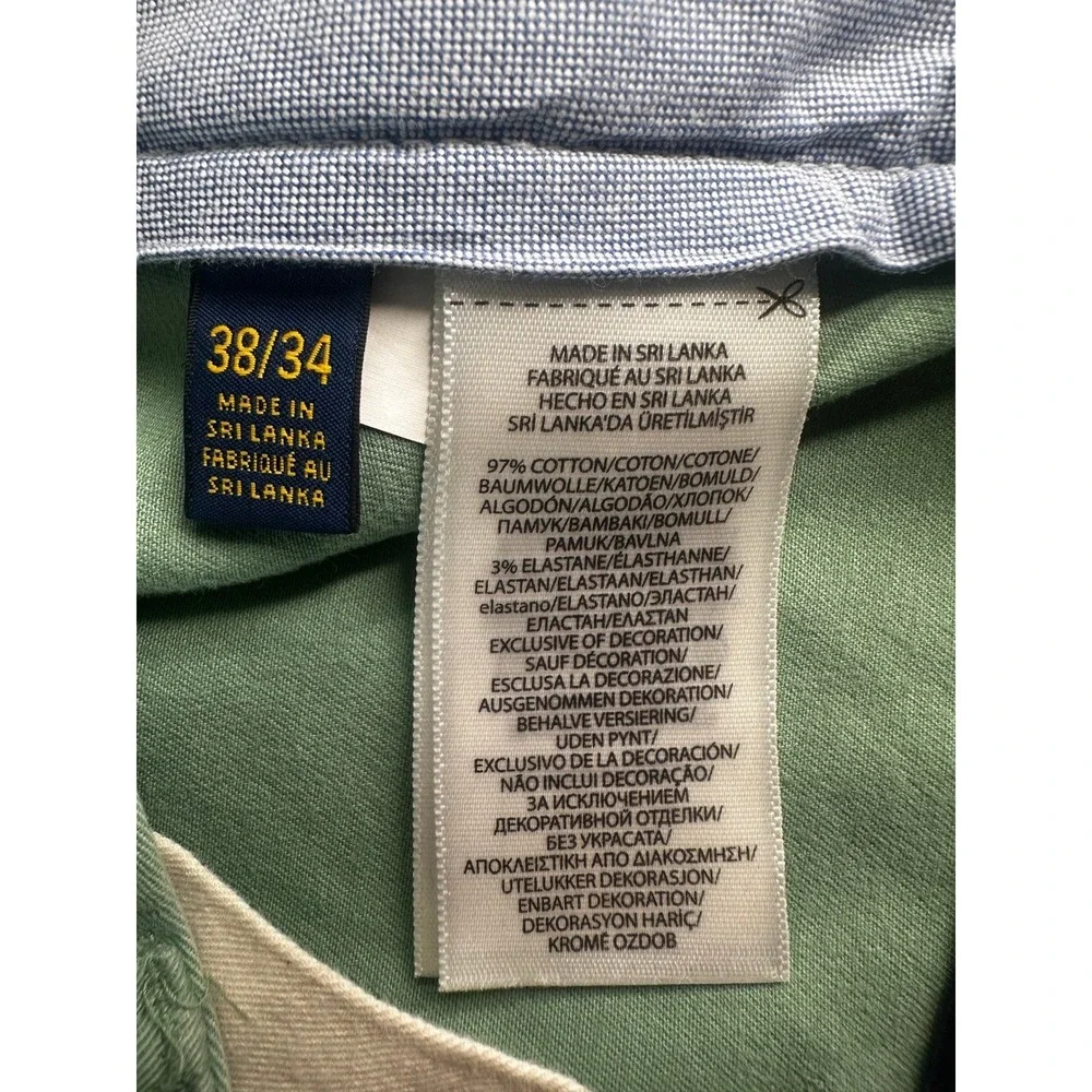 Polo Ralph Lauren Chino Pants‎ Mens 38x34 Green Stretch Slim Fit Twill NWT NEW